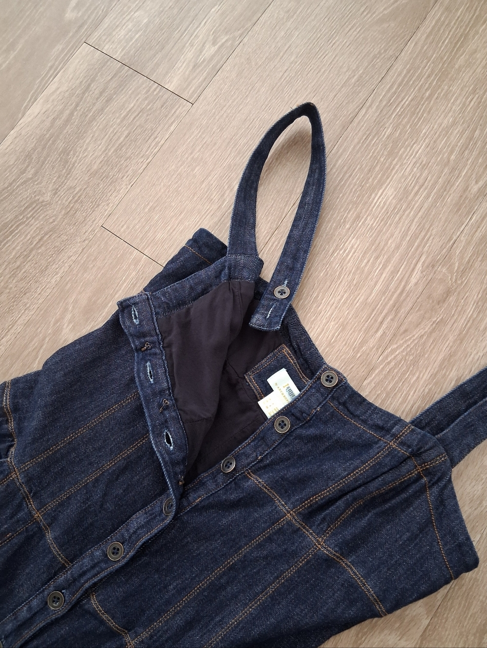 Anthropologie Square Neck Buttondown Corset Dress In Indigo - Picture 10 of 16
